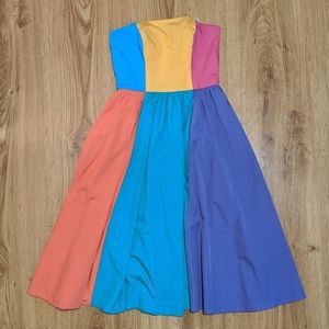 Strapless Vintage Colorful Dress v. 2